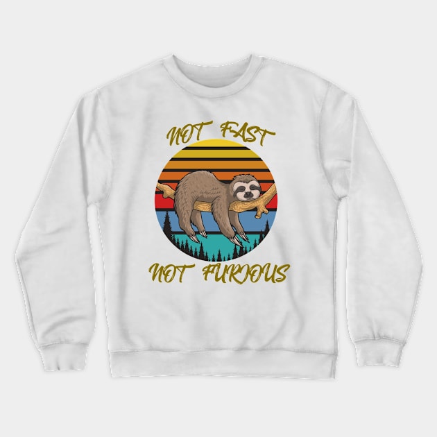 NOT FAST SLOTH Crewneck Sweatshirt by OMARMAH